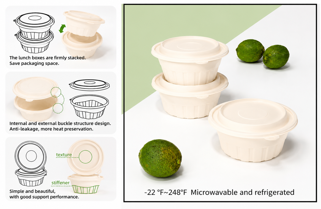 15 oz Round Takeout Bowl with Lid – 300 Sets