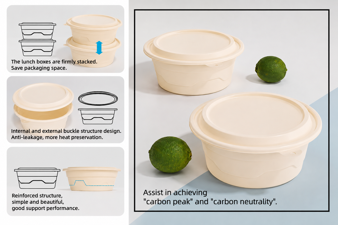 51 oz Round Takeout Bowl with Lid – 200 Sets