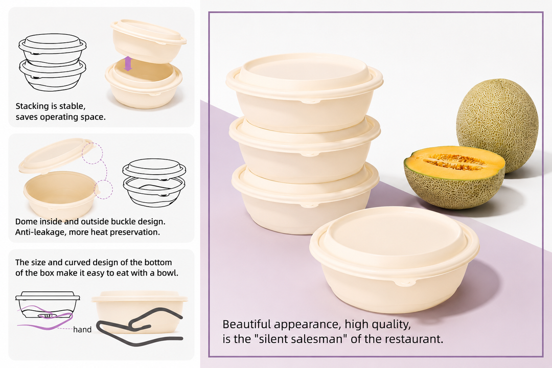 12 oz Round Food Container with Lid – 300 Sets