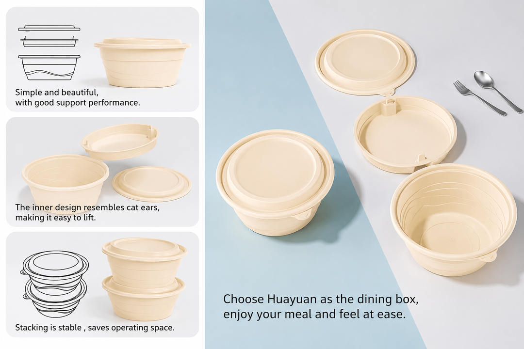 41 oz Round Takeout Bowl with Lid – 200 Sets