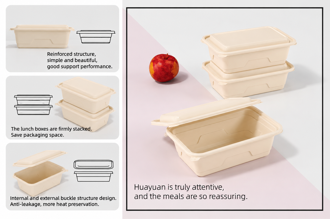 25 oz Rectangular Takeout Container with Lid – 300 Sets